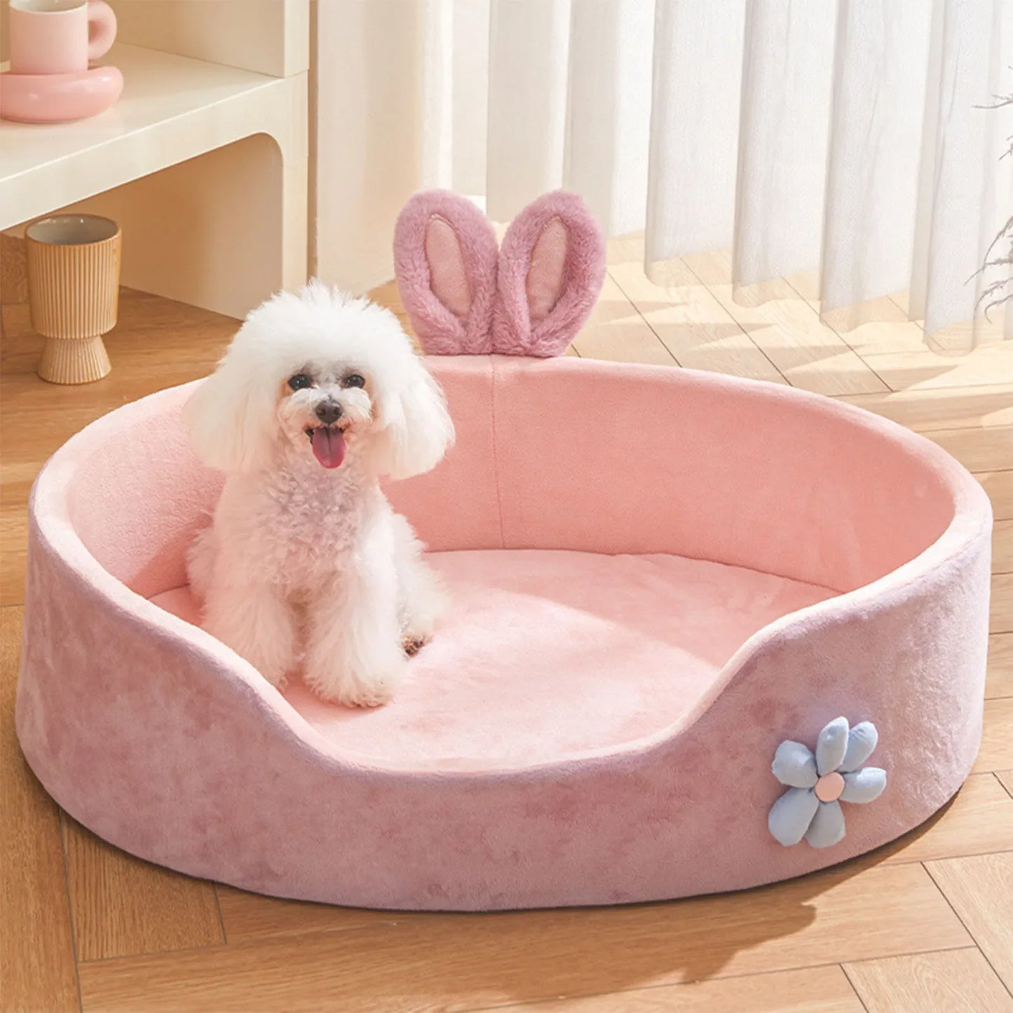 All-Season Cozy Cat Nest & Dog Bed - Washable Warm Pet Mat