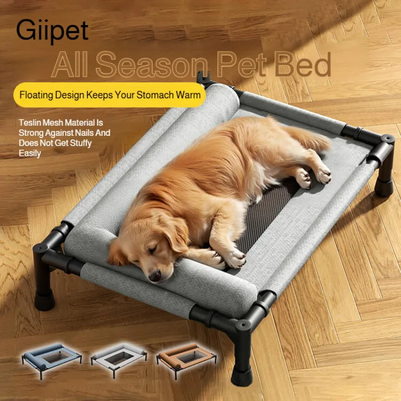 Elevated Pet Bed for Medium & Large Dogs & Cats - Washable Mesh