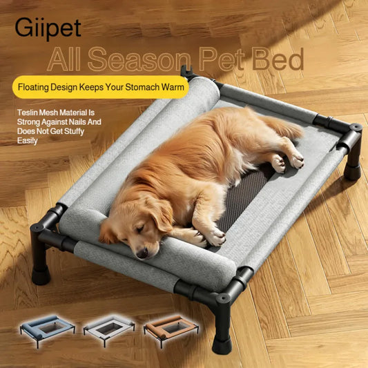 Elevated Pet Bed for Medium & Large Dogs & Cats - Washable Mesh